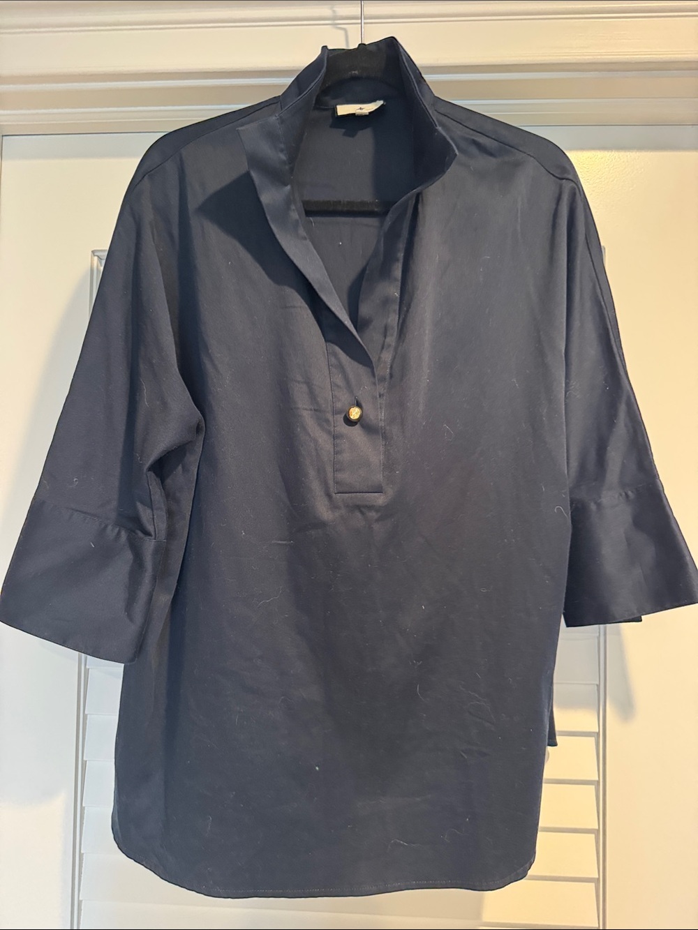 Tuckernuck Men's Navy Popover Polo with Single Button